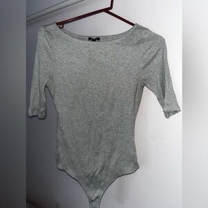 gray bodysuit